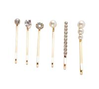 Levemolo 12 Pièces Barrette à Cheveux en Alliage Perles Artificielles et Cristaux, Pince Facile à Clipser, Prise, Accessoire pour Filles et Femmes Lors de Banquets ou Anniversaires