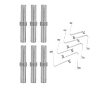 Levemolo 12 Pièces Pins de Couplage pour Échafaudage avec Collier et Ressorts à Tension Accessoires de Baguette Relier Galvanisés pour Assemblage Rapide et Sécurisé des Plates-formes de