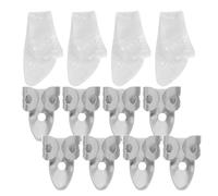 Levemolo 12 pièces Set de Médiators Doigts Guitare Celluloïd Blanc et Métal Argenté Picks Pouce et Index pour Guitare Acoustique Électrique Ukulélé Banjo et Basse Accessoires Robustes