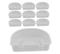 Levemolo 15 Pièces Gamelles Suspendues pour Cage Animaux Bols Antidéversement pour Chien Chat Lapin Distributeurs Alimentaires Durables et Portables pour Chenil et Cage Gris