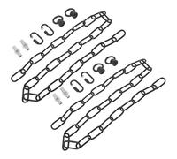 Levemolo 2 Ensembles Chaîne Métallique de Suspension pour Jardin Chaîne Noire Résistante pour Balancelle Paniers de Fleurs et Cloche à Vent Accessoires de Protection pour Ponts de Jardin