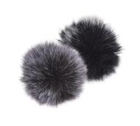 Levemolo 2 pièces Bonnette Fourrure Antivents pour Micro Cravate Sans Fil Mini Housse Anti-bruit Léger et Discret pour Microphone Lavalier