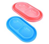 Levemolo 2 pièces Double Fourmis pour et Petits Chiens Bol Eau et Nourriture Stable avec Barrière à Eau Design Compact Facile à Nettoyer pour Maison et Appartement