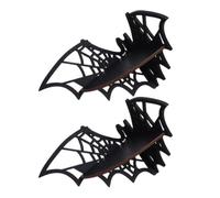 Levemolo 2 Pièces Étagère Flottante D’Angle en Bois Motif Toile D’araignée | Design Ajouré Rustique et Créatif, Usage Halloween ou Toute L’année, pour Bougie