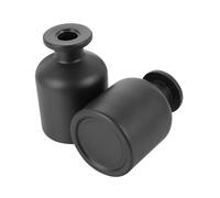 Levemolo 2 pièces Flacon Diffuseur Parfum Verre Noir Mat Bouteille Réutilisable pour Diffuseur de Senteurs sans Feu Décoration Élégante pour Maison Cadeau pour Aromathérapie