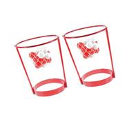 Levemolo 2 pièces Jeu de Basket-Ball à Bandeau Ajustable de pour Garçon Fille Jeu Extérieur Parent-garçon Fille Accessoire de Fête Rouge