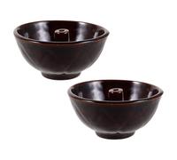 Levemolo 2 pièces Lampe à Huile Diwali Céramique Vintage Support Traditionnel Céramique pour Huile de Kérosène Décoration de Table pour Festival Hindou et Puja