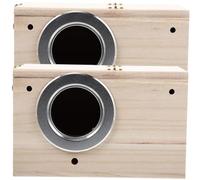 Levemolo 2 pièces Nichoirs Oiseaux Extérieur Bois Boîte Nid pour Perruches Maison Nichoir Respirante et Portable Jardin et Balcon