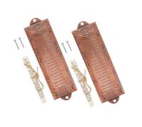 Levemolo 2 Pièces Plaque Mezuzah Alliage Résistant avec Parchemin Sacré pour Porte et Fenêtre Décoration Religieuse pour Bénédiction Juive et Traditions Catholiques Facile à Installer Rouge