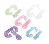 Levemolo 2 pièces Tunnel de Jeu pour Hamster Extérieur Plastique Bleu Accessoires Cage à Rongeurs Tube Solide et Modulable pour Exercice et Exploration