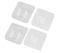Levemolo 20 ensembles Transparent Double Sided Adhesive Hooks For Wall Storage Oil Resistant Kitchen Hooks Self Adhesive Wall For Organizing Power Strips And Routers