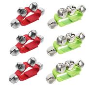 Levemolo 24 Pièces Bracelets à Grelots de Poignet Rythmés Rouge et Vert pour Noël Jouets de Fête et Animations Musicales Accessoires Festifs Garçon Fille et Adultes