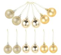 Levemolo 24 Pièces Lot de Boules de Noël Dorées Ornements Décoratifs Multicolores Brillants Résistantes Risque pour Sapin Fête et Décoration de Noël