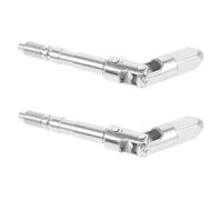Levemolo 2pcs Arbre de Transmission du Cric en Fer Argenté Résistant à L'usure pour Réparation Fréquente de Cric de Voiture et Stabilisateur de Remorque