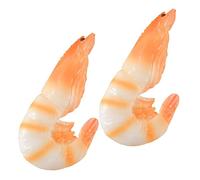 Levemolo 2pièces Lot de Fausses Crevettes Décoration De Crevettes Réaliste Nourriture Artificielle pour Décoration De Cuisine
