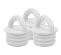 Levemolo 3 Pièces Bouchon en Caoutchouc Blanc pour Seau à Serpillière, Accessoire Pratique Structure Simple, pour Salle de Bain à Domicile