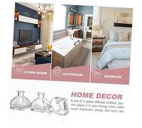 Levemolo 3 pièces Bouteilles Diffuseurs Verre Rechargeables Ensemble de Décoratives pour Aromathérapie Parfum et Décoration Intérieur