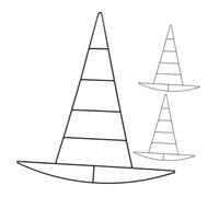 Levemolo 3 Pièces Cadre de Couronne Chapeau Lot pour Décoration DIY Porte et Mur Halloween Forme pour Macramé et Fête Pirate
