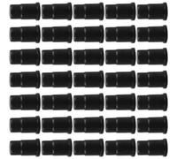 Levemolo 35 Pièces Douille de Roue en Abs Noire pour Roulettes à Tige, Insert de Manchon de Remplacement 19x32 Mm, Support Fiable pour Fixation des Roulettes de Chaise