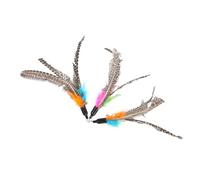 Levemolo 3pièces Recharge Plume pour De Chat Têtes De Remplacement pour Jouets avec Plumes Colorées Stimule Instinct De Chasse