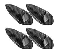 Levemolo 4 Pièces Cache D'antenne Voiture en Abs Forme Aileron de Requin Noir, Étanche, Améliore la Réception du Signal pour Modification Automobile