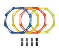 Levemolo 4 Pièces Cercles D'entraînement à L'agilité Football PP | Surface Lisse, Couleur Vive, Usage Football, Améliore Flexibilité, Résistants, Sûrs, pour Séances Techniques