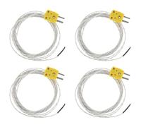 Levemolo 4 Pièces Sonde Thermocouple de Précision Mini Type K pour Mesure | Réponse Rapide, Compatibilité, Portée Étendue, Fibre de Verre et Abs, Connecteur Mini
