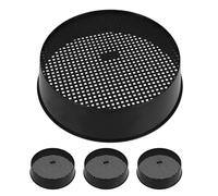 Levemolo 4 Pièces Tamis de Sol de Jardin Tamis Rond Plastique Noir Lavage des Légumes et Filtration des Roches Outil Léger pour Jardinage