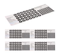 Levemolo 5 Pièces 5 Autocollants pour Notes Adhésives Flûte de Pan 18/16 Tubes en PVC Noir Résistants à L'Usure Tableau des Doigtés Amovibles pour Apprentissage Musical Garçon et Filles et
