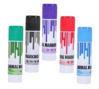 Levemolo 5 Pièces Crayons de Marquage Animaux pour Porcs Vaches Chèvres Résistants à Eau avec Mécanisme Rotatif pour Identification et Gestion Agricole