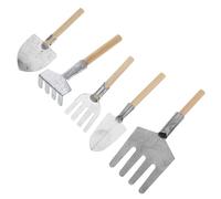 Levemolo 5 Pièces Mini Outils Jardinage Rétro Fer et Bois Pelle Multifonction Légère pour Décor Photo et Jardinage Lot