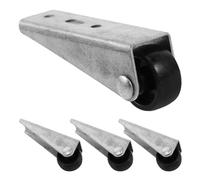 Levemolo 5 Pièces Roulettes de Support Roulettes de Support Renforcées pour Portes Coulissantes Anti-descente Épais et Durables Guide Bas de Porte Portails de Jardin et Garages