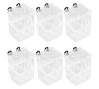 Levemolo 6 Pièces Boîte Élevage Poissons Flottante avec Filet Incubateur Isolant Petit Aquarium pour Guppy Crevettes Betta Portable et Facile à Nettoyer