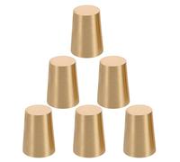 Levemolo 6 Pièces Laiton pour Planche à Découper Antidérapants Supports Ronds pour Plateau Bois de Rehausse pour Présentoir et Meubles Accessoires Stables pour Cuisine et Artisanat