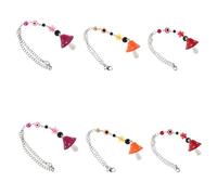 Levemolo 6 Pièces Ornements Champignon Œil Maléfique Plastique pour Rétroviseur Pendentifs Suspendus Décoratifs pour Voiture Maison Mur Protection et Style Polyvalents