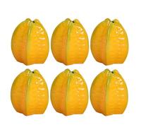 Levemolo 6pcs Fruits Artificiels Carambole Miniatures en Résine Jaune, Décoratifs, Solides et Fiables pour Décoration de Centres Commerciaux et Cheminées