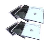 Levemolo 6pièces Boîtier De Rangement CD DVD Portable Étui De Stockage pour Vidéos Et Musique Blanc