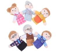 Levemolo 6pièces Marionnettes à Doigts pour Garçon Fille Set de Peluche pour Raconter des Histoires Jouer au Théâtre de Doigts Éveil et Éducation Préscolaire