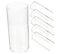 Levemolo 6pièces Vase Cylindrique Verre Transparent pour Bougies Flottantes Vases Décoratifs Multifonctionnels pour Centres De Table Mariage Et Décoration Intérieure