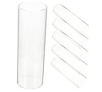 Levemolo 6pièces Vase Verre Transparent Cylindrique avec Porte-Candle Flottant Set pour Décoration De Mariage Et Réunions Familiales Dimensions pour Fleurs Et Bougies