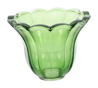 Levemolo Abat-jour en Verre Soufflé Vert 33 E14 140 X 100 Mm, Remplacement Abat-jour Rétro pour Lampe de Table, à Suspendre et Applique Murale, Diffusion Lumineuse Uniforme, Résistant Haute