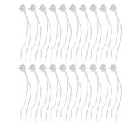 Levemolo Adaptateur de Douille de Lampe Gu5.3 Mr16 avec Fil en Silicone, Compatible Ampoules Led 20 Pièces en Céramique Blanche Installation Facile pour Éclairage Intérieur