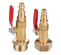 Levemolo Adaptateurs Rapides pour L'hivernage Et Soufflage De Tuyau D'arrosage Jardin, Kit 3/4-11.5nh Vanne Intégrée Anti-Gel, Connecteurs Solide Métal sans Plomb, Usage Extérieur Saisonnier