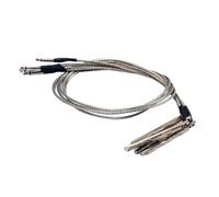 Levemolo Baguettes de Capteur Piézo Argentées Faciles à Monter Selle 5 Pcs sans Bruit Câble 2,5mm pour Guitare Folk et Cigar Box Accessoire Essentiel pour Musiciens