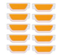 Levemolo Balises Réfléchissantes en Polycarbonate Jaune pour Signalisation de Traversées et Chemins, Multifonction, 10 Pièces
