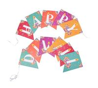 Levemolo Banderole Happy Diwali Papier Décoration de Fête et Facile à Installer Ornement Mural pour Festival Diwali Accessoire Photo Festif Décoration pour Party