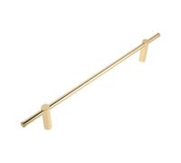 Levemolo Barre de Sécurité en Aluminium Doré 40 CM pour Étagères Flottantes Métalliques, Protection de Casier à Vin, Rail Décoratif Multifonction pour Rangement Cave et Bibliothèque