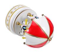 Levemolo Boîte à Musique Carrousel Bois Sculpté Main Décor Vintage Rotatif Cadeau Musical Intemporel pour Décoration de Bureau