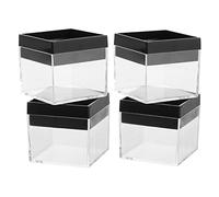 Levemolo Boîte Carrée Transparente en Plastique Couvercle, Lot de 10 Pièces, Haute Dureté, pour Exposer Médailles et Jetons Un Cadre Élégant