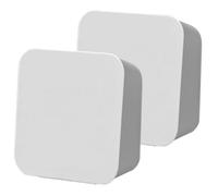 Levemolo Boîte de Rangement Murale pour Cosmétiques et Dentifrice en Abs Blanc, Stable et Facile à Démonter, Lot de 2 Pièces, pour Salle de Bain et Armoires